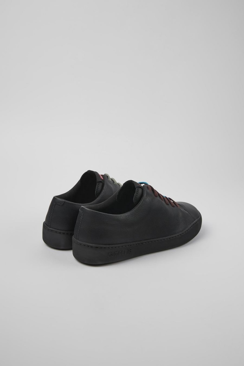 Zapatillas Camper Twins Cuero Hombre Negras | AQCMS-3145