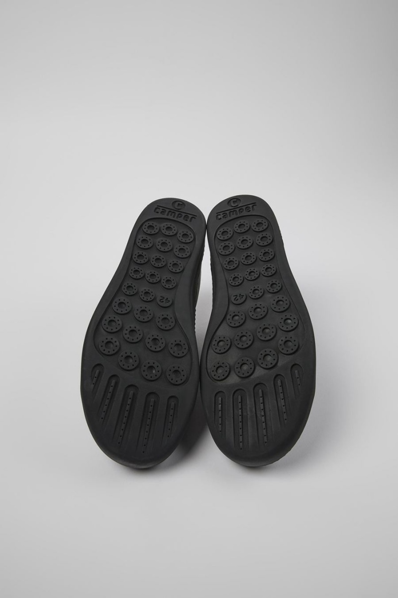 Zapatillas Camper Twins Cuero Hombre Negras | AQCMS-3145