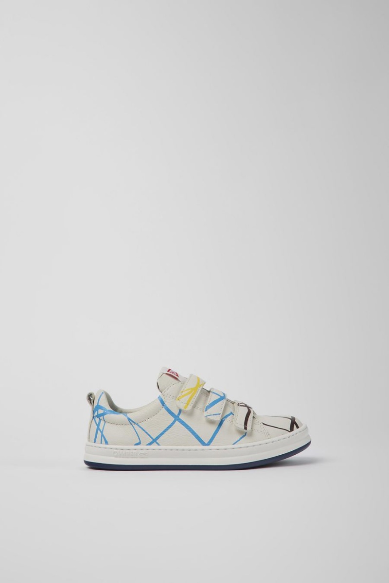 Zapatillas Camper Twins Cuero Niña Blancas | ADIOH-4815