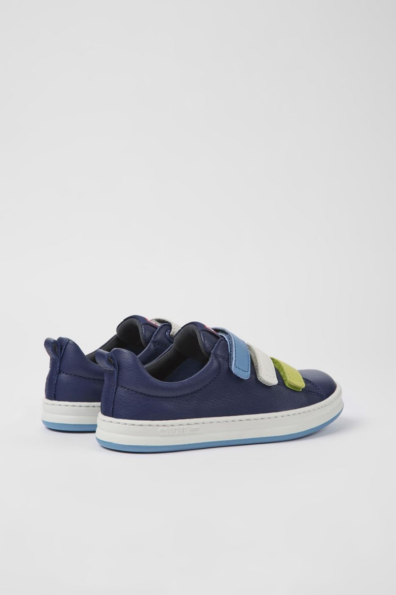 Zapatillas Camper Twins Cuero Niño Azules | OXJMD-9785