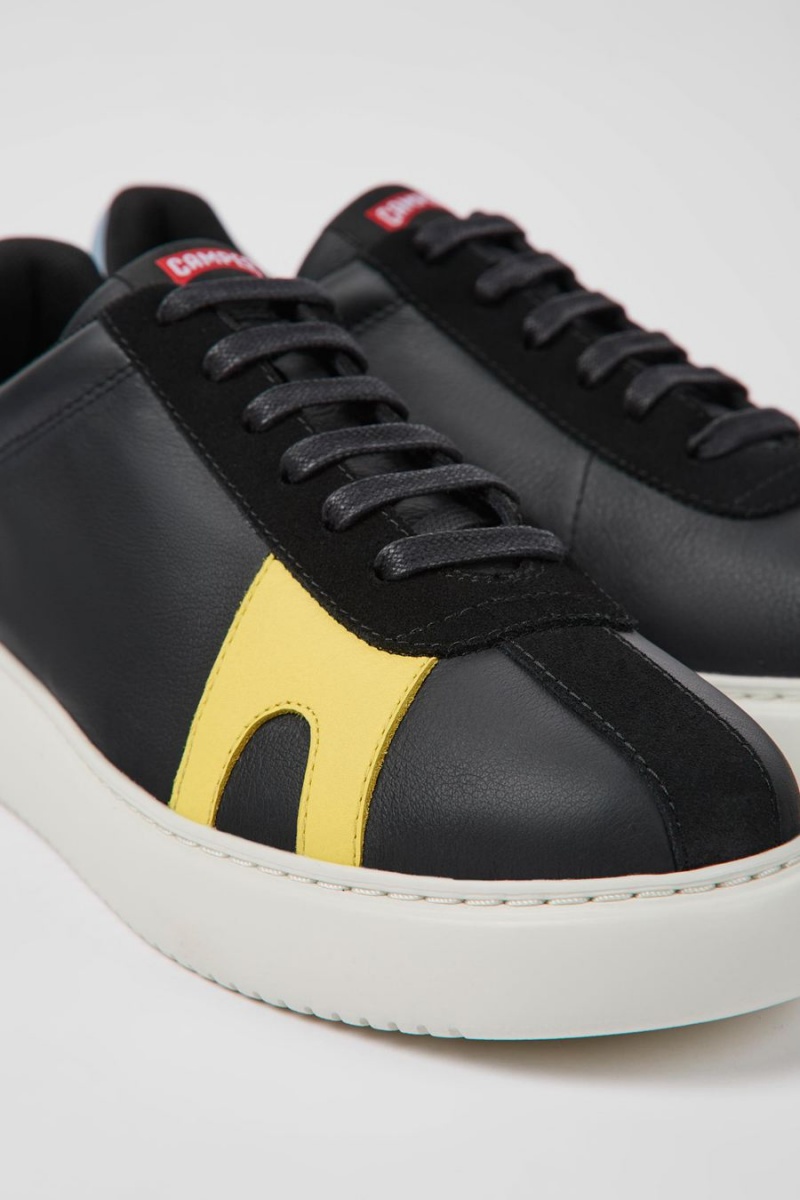 Zapatillas Camper Twins Cuero Nubuck Hombre Negras | OVAGE-5867