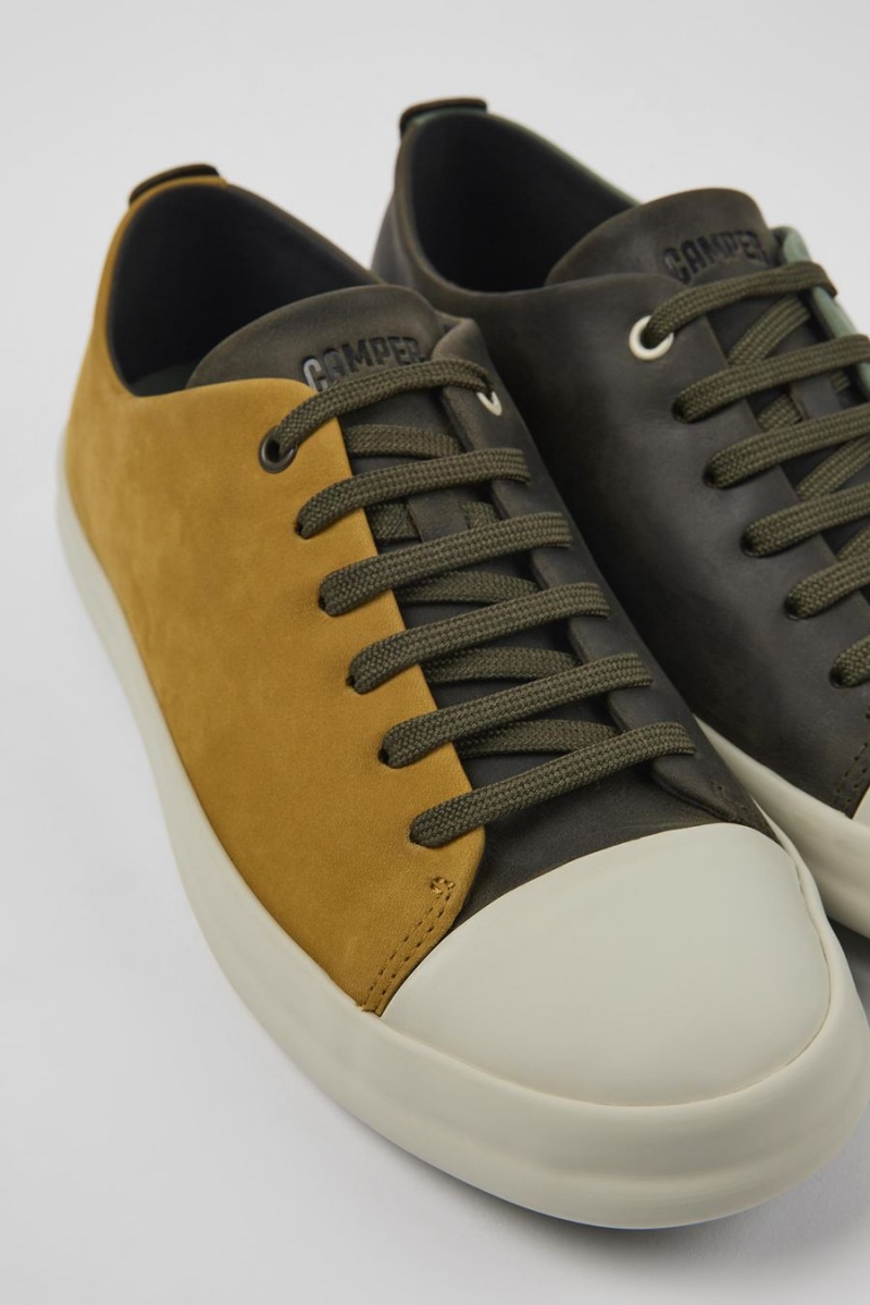 Zapatillas Camper Twins Cuero Nubuck Hombre Verde | ZGCRY-9016