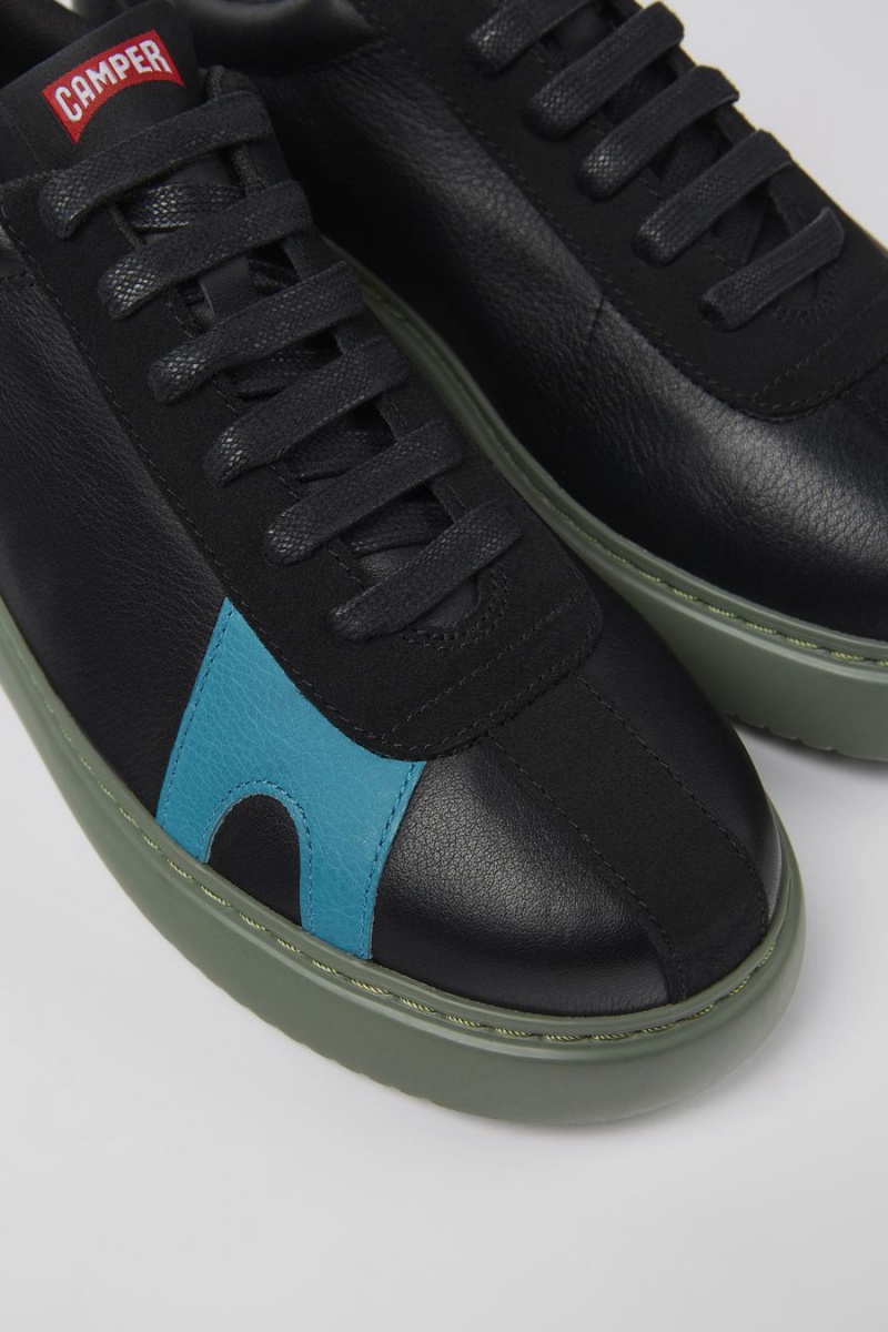 Zapatillas Camper Twins Cuero Nubuck Hombre Negras | ZEJMK-0572