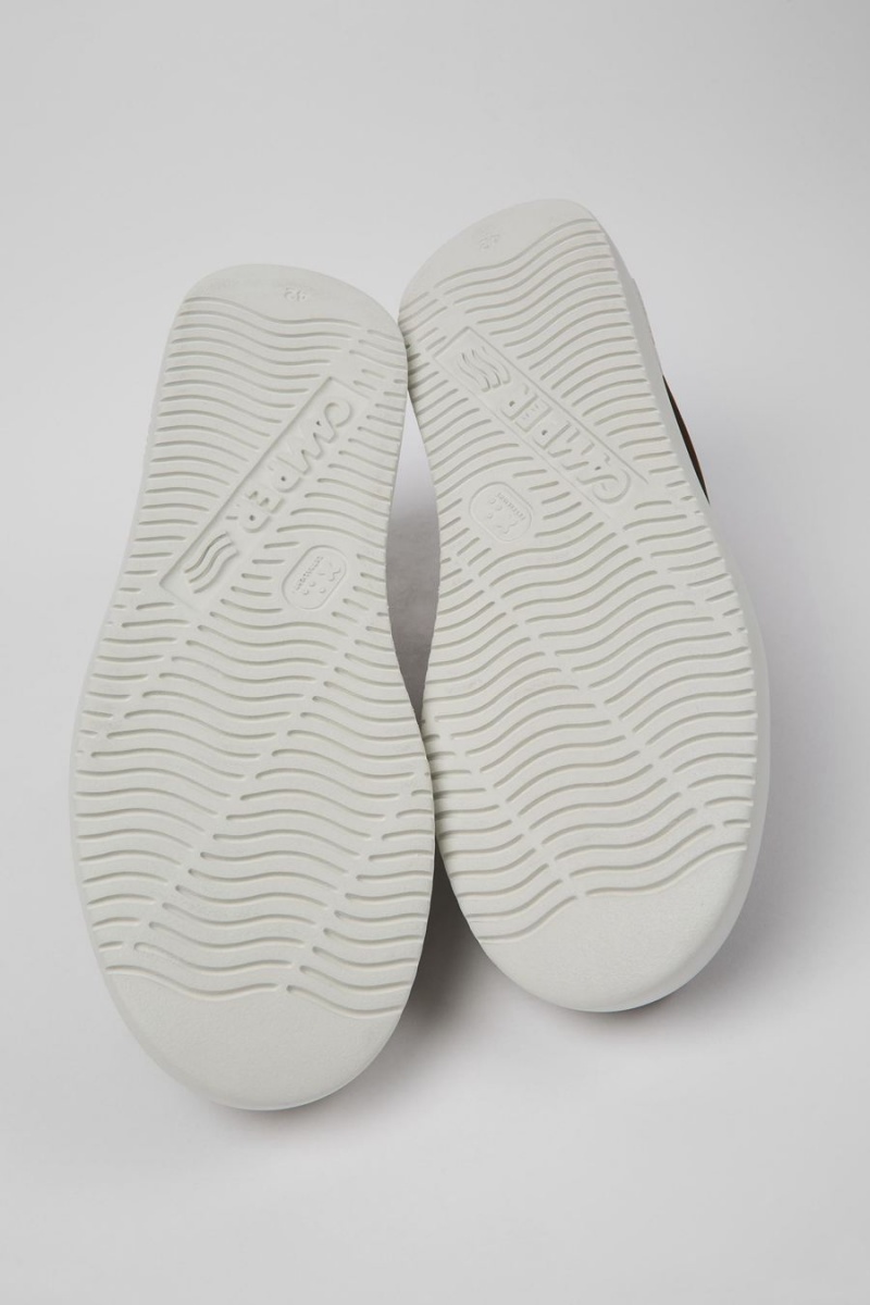 Zapatillas Camper Twins Cuero Nubuck Hombre Marrones | FRUOD-1325