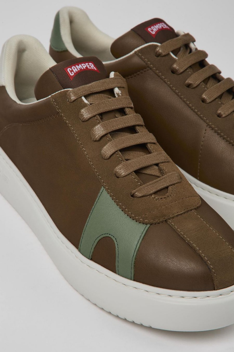 Zapatillas Camper Twins Cuero Nubuck Hombre Marrones | FRUOD-1325