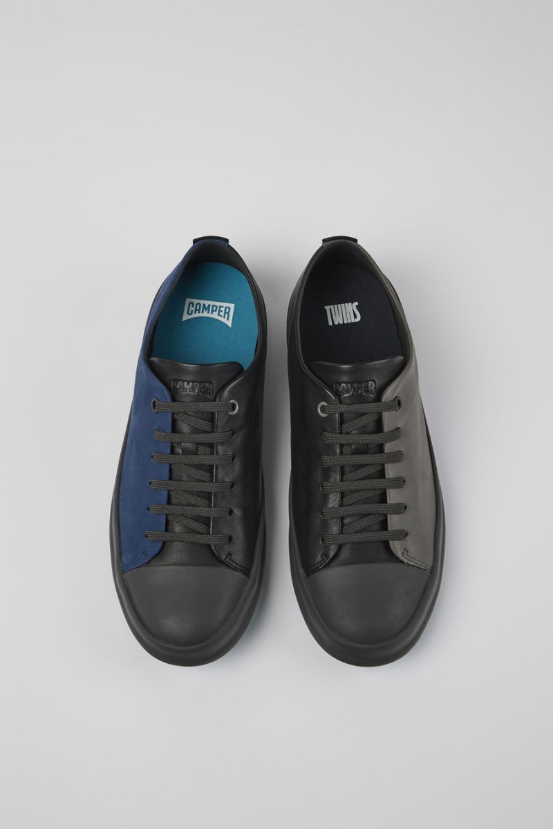 Zapatillas Camper Twins Cuero Nubuck Hombre Azul Marino | BCXGJ-5329