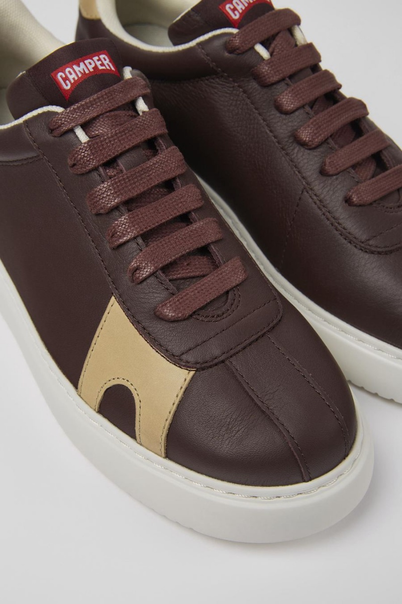Zapatillas Camper Twins Cuero Nubuck Mujer Marrones | AXZOP-6470