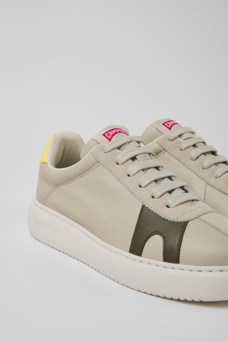 Zapatillas Camper Twins Cuero Nubuck Mujer Gris | PQYRV-0283