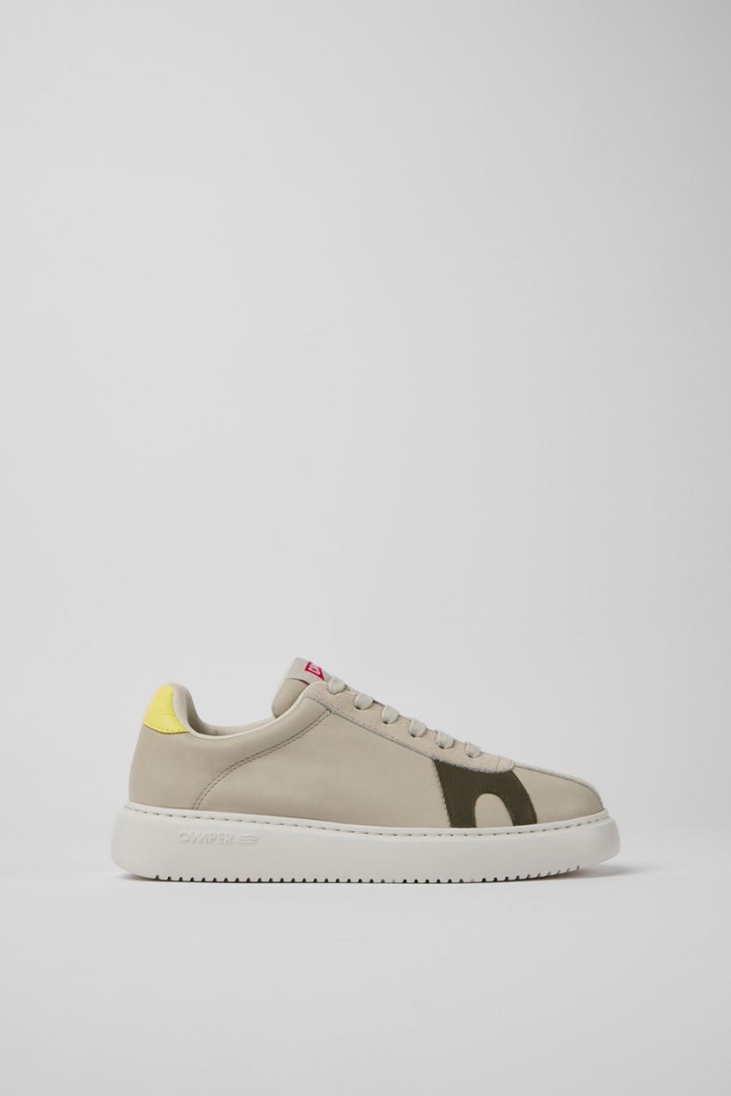Zapatillas Camper Twins Cuero Nubuck Mujer Gris | PQYRV-0283