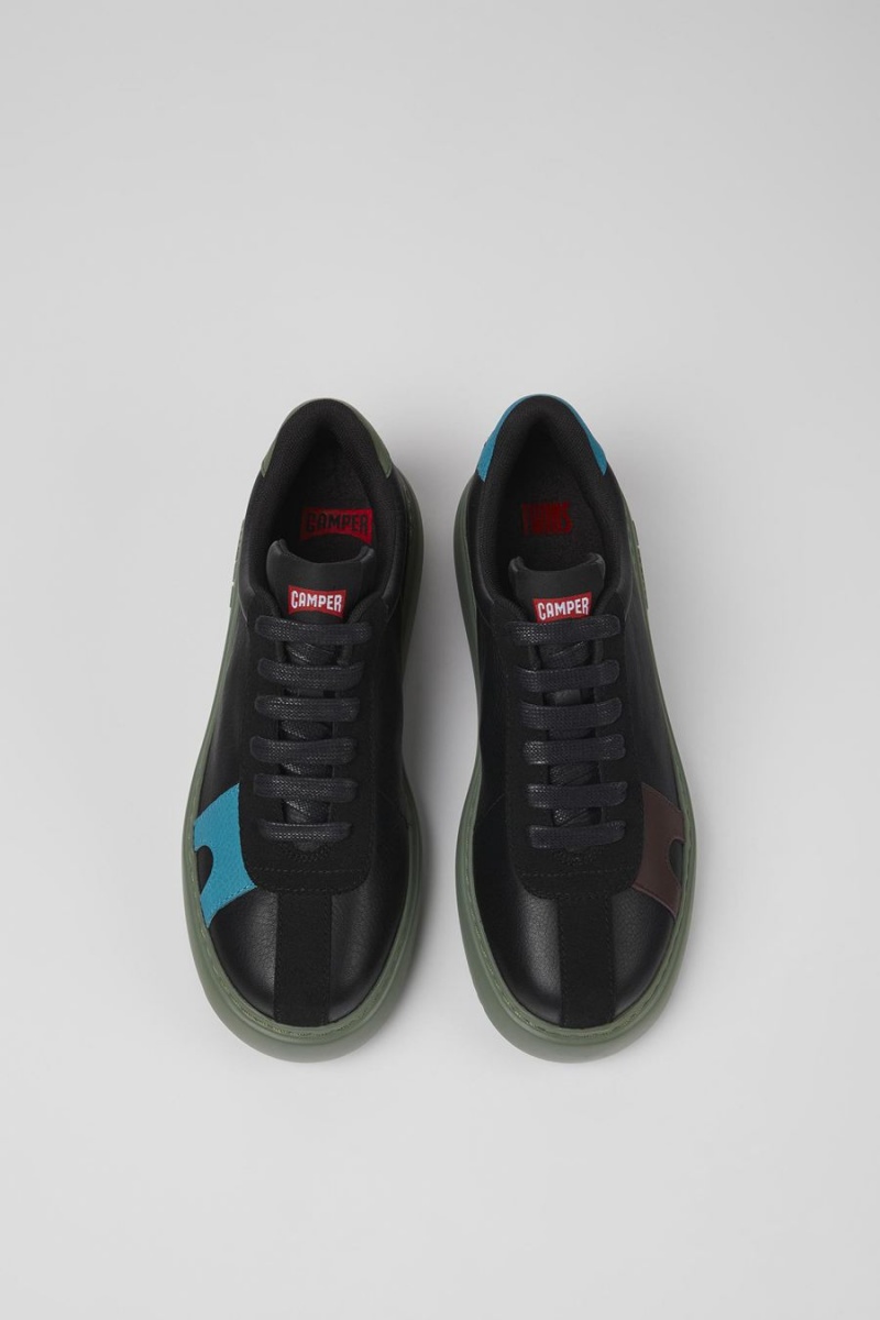 Zapatillas Camper Twins Cuero Nubuck Mujer Negras | HGEWP-7912