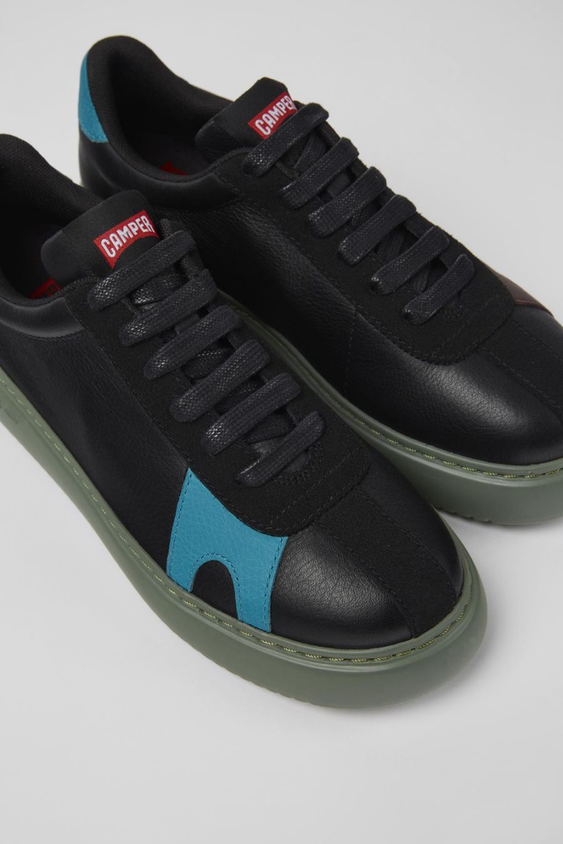 Zapatillas Camper Twins Cuero Nubuck Mujer Negras | HGEWP-7912