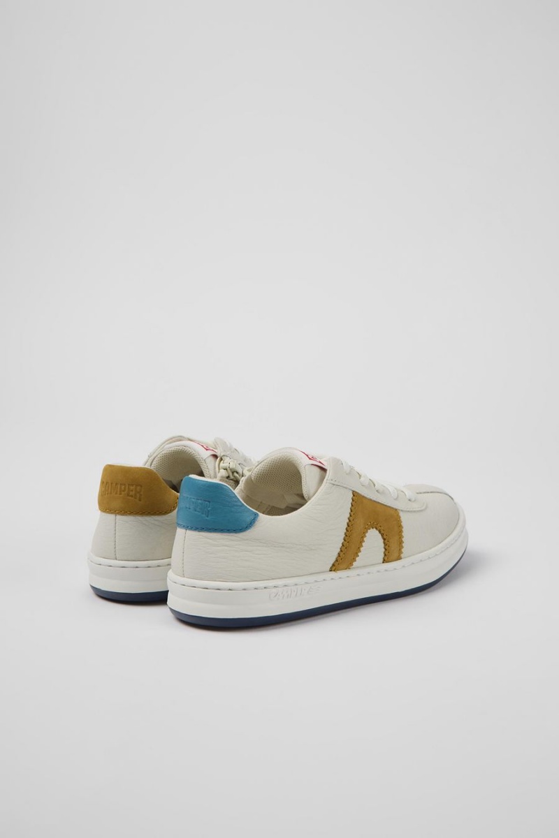 Zapatillas Camper Twins Cuero Nubuck Niña Blancas | MUEDN-3157