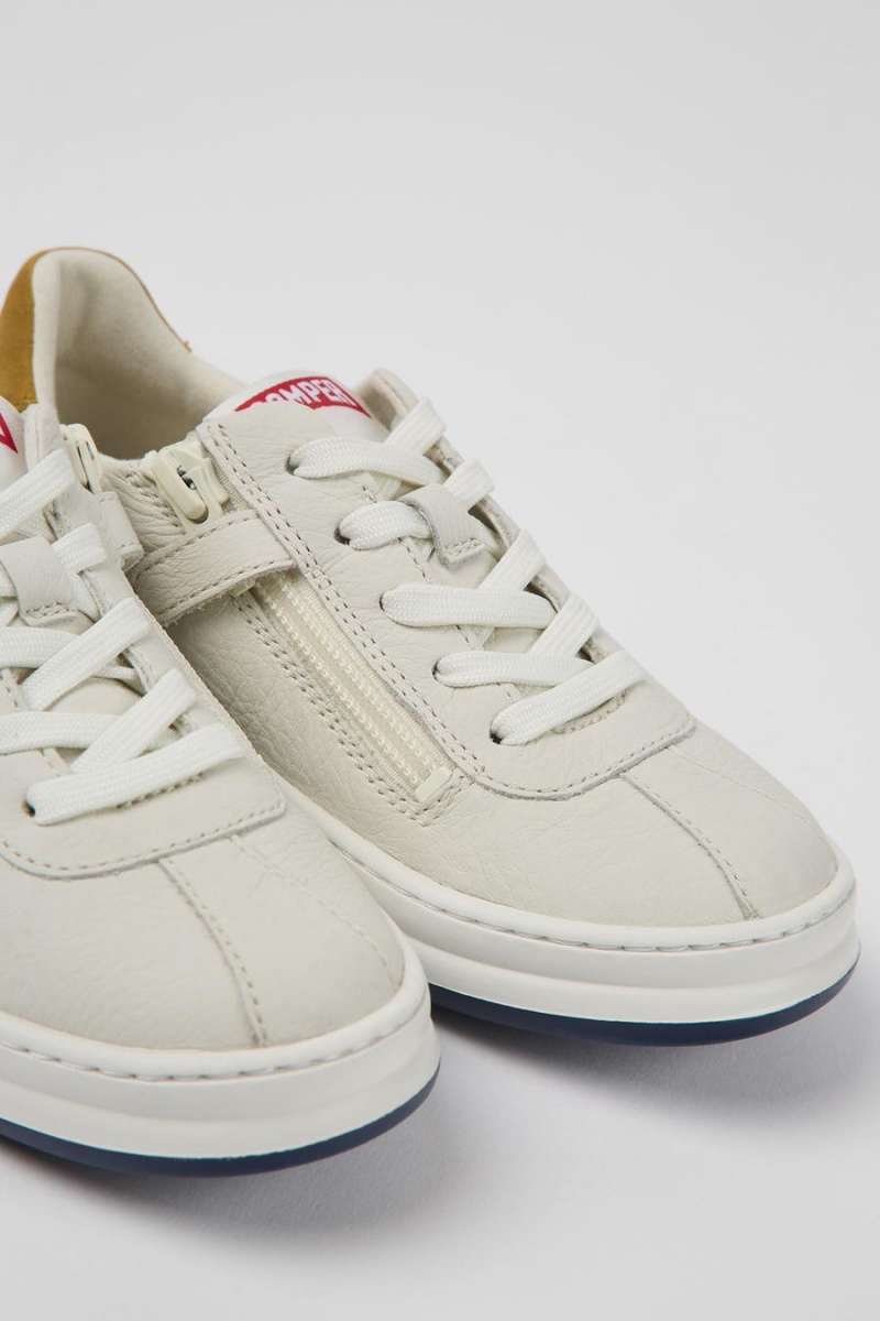 Zapatillas Camper Twins Cuero Nubuck Niña Blancas | MUEDN-3157