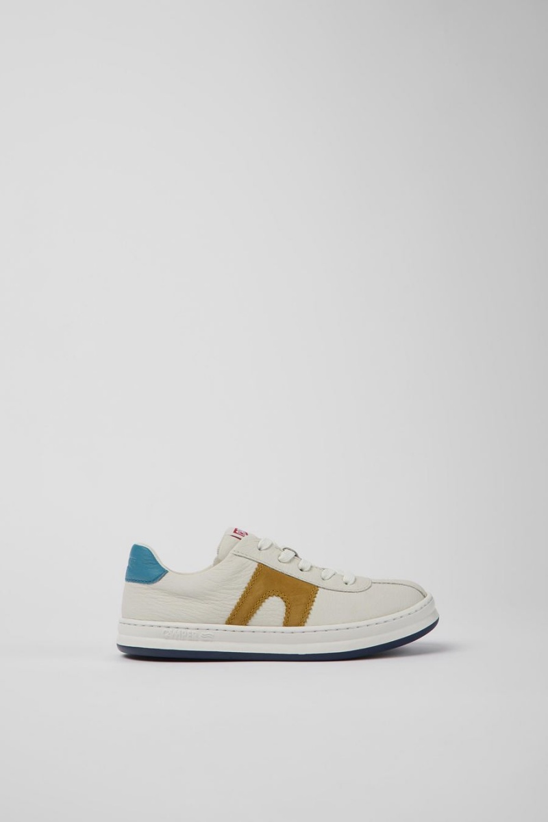 Zapatillas Camper Twins Cuero Nubuck Niña Blancas | MUEDN-3157