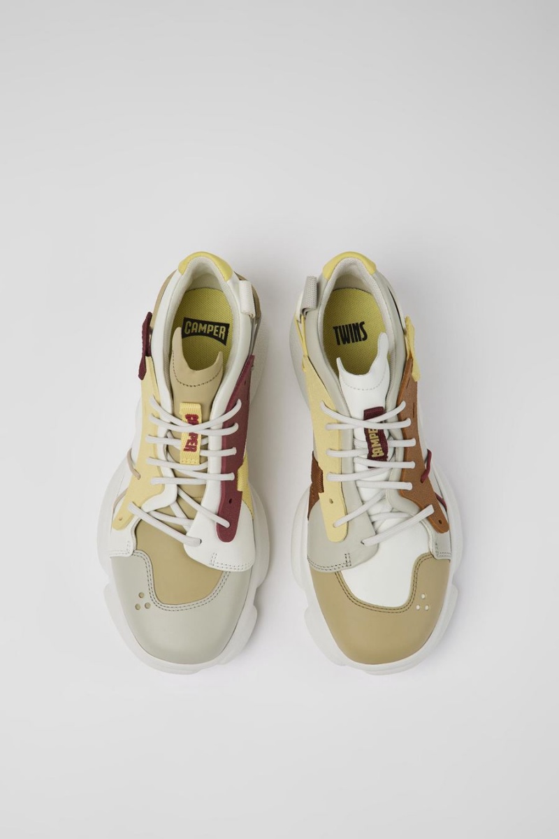Zapatillas Camper Twins Cuero Textil Mujer Multicolor | TJKPI-7412