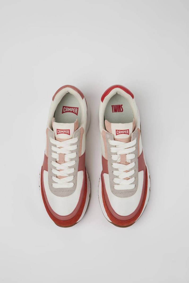 Zapatillas Camper Twins Encaje up Mujer Blancas | QAFUM-6701