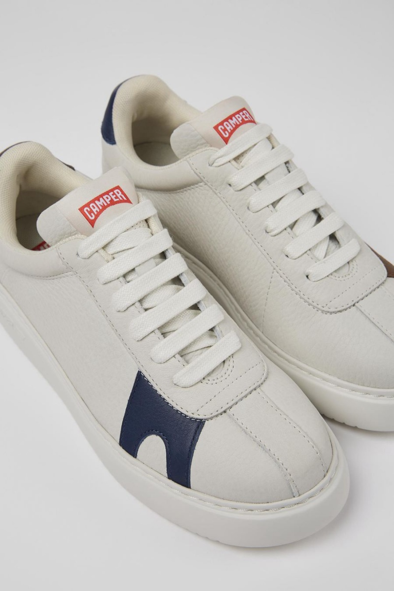 Zapatillas Camper Twins Nondyed Cuero Mujer Blancas | EBOKD-4795