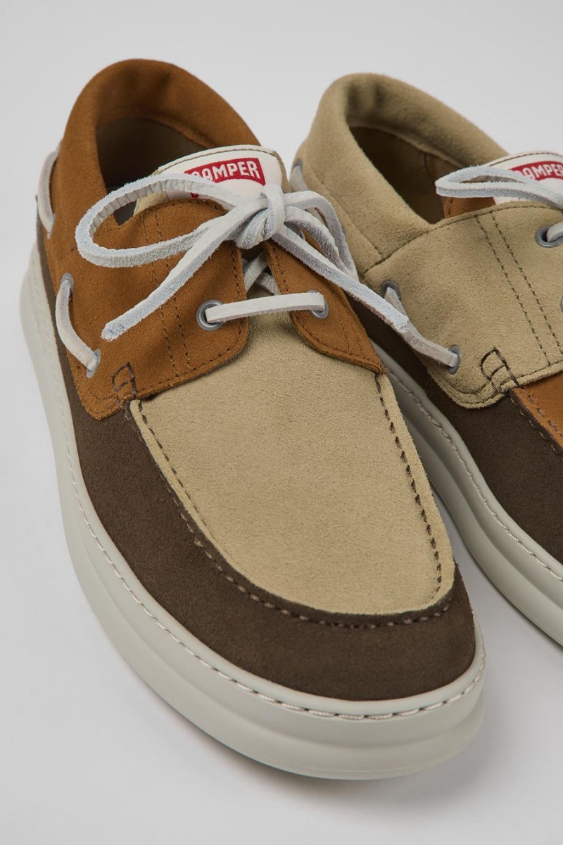 Zapatillas Camper Twins Nubuck Hombre Beige | SAGDQ-7846