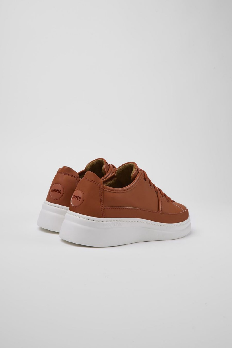Zapatillas Camper Twins Recycled Cuero Mujer Rojas | KNEMY-5697