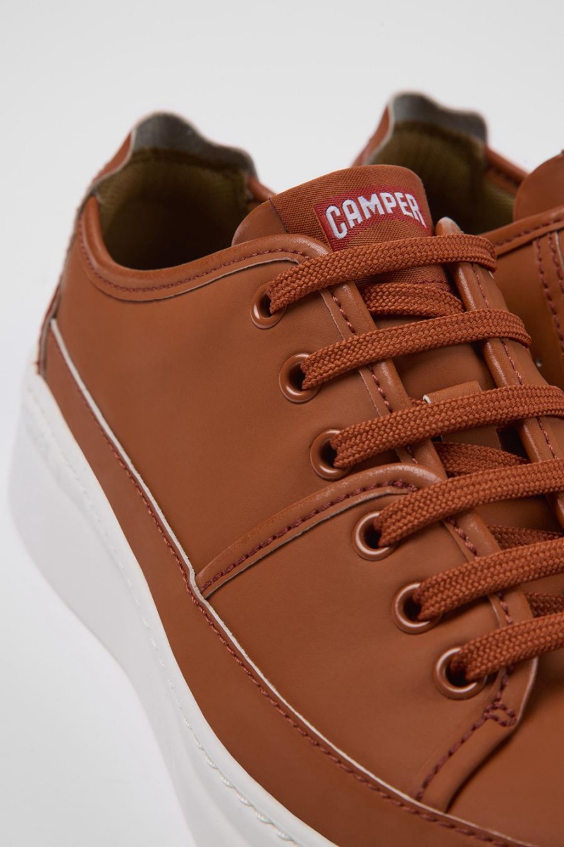 Zapatillas Camper Twins Recycled Cuero Mujer Rojas | KNEMY-5697