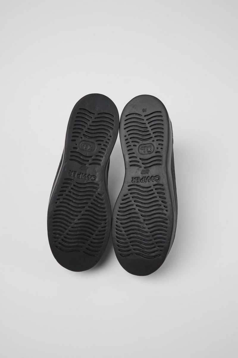 Zapatillas Camper Twins Recycled Cuero Mujer Negras | VAKTE-3967