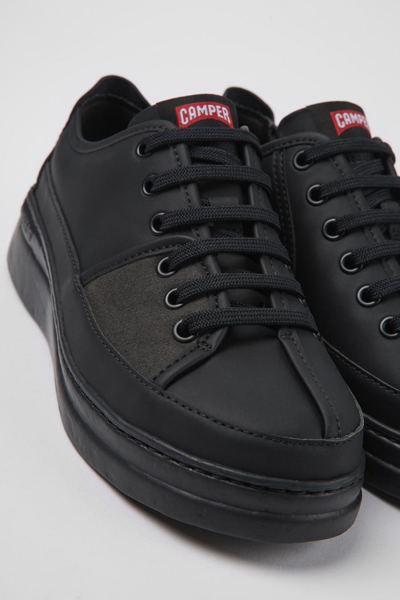 Zapatillas Camper Twins Recycled Cuero Mujer Negras | VAKTE-3967