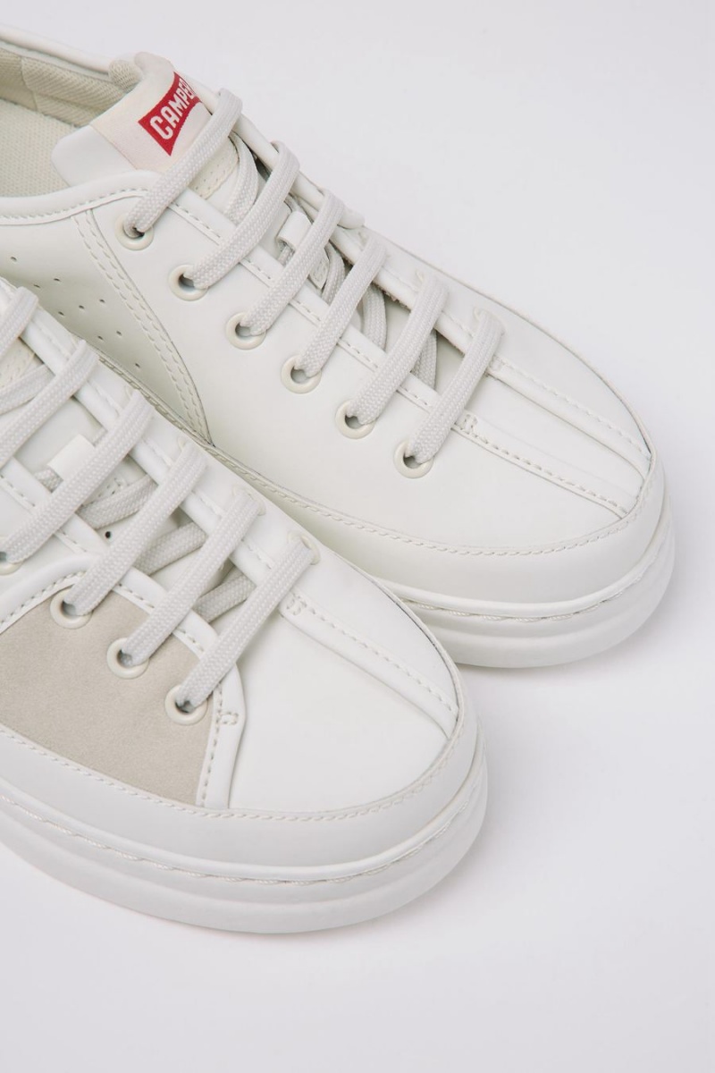 Zapatillas Camper Twins Recycled Cuero Mujer Blancas | LQYEO-8462