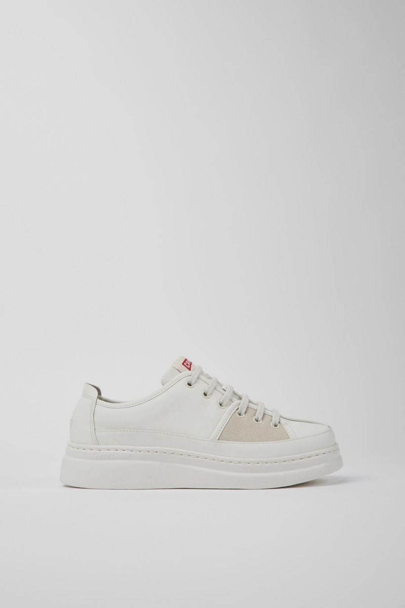 Zapatillas Camper Twins Recycled Cuero Mujer Blancas | LQYEO-8462
