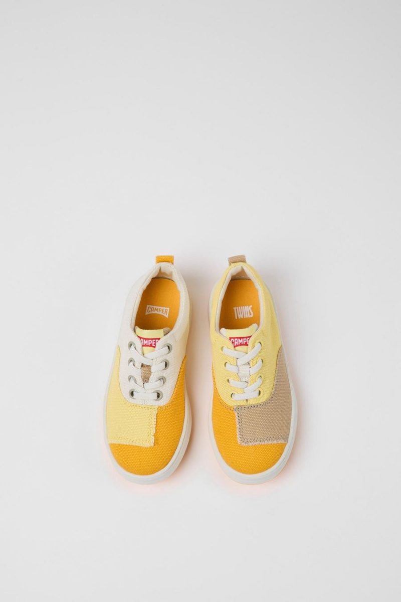 Zapatillas Camper Twins Textil Niño Amarillo | LFCIW-9704