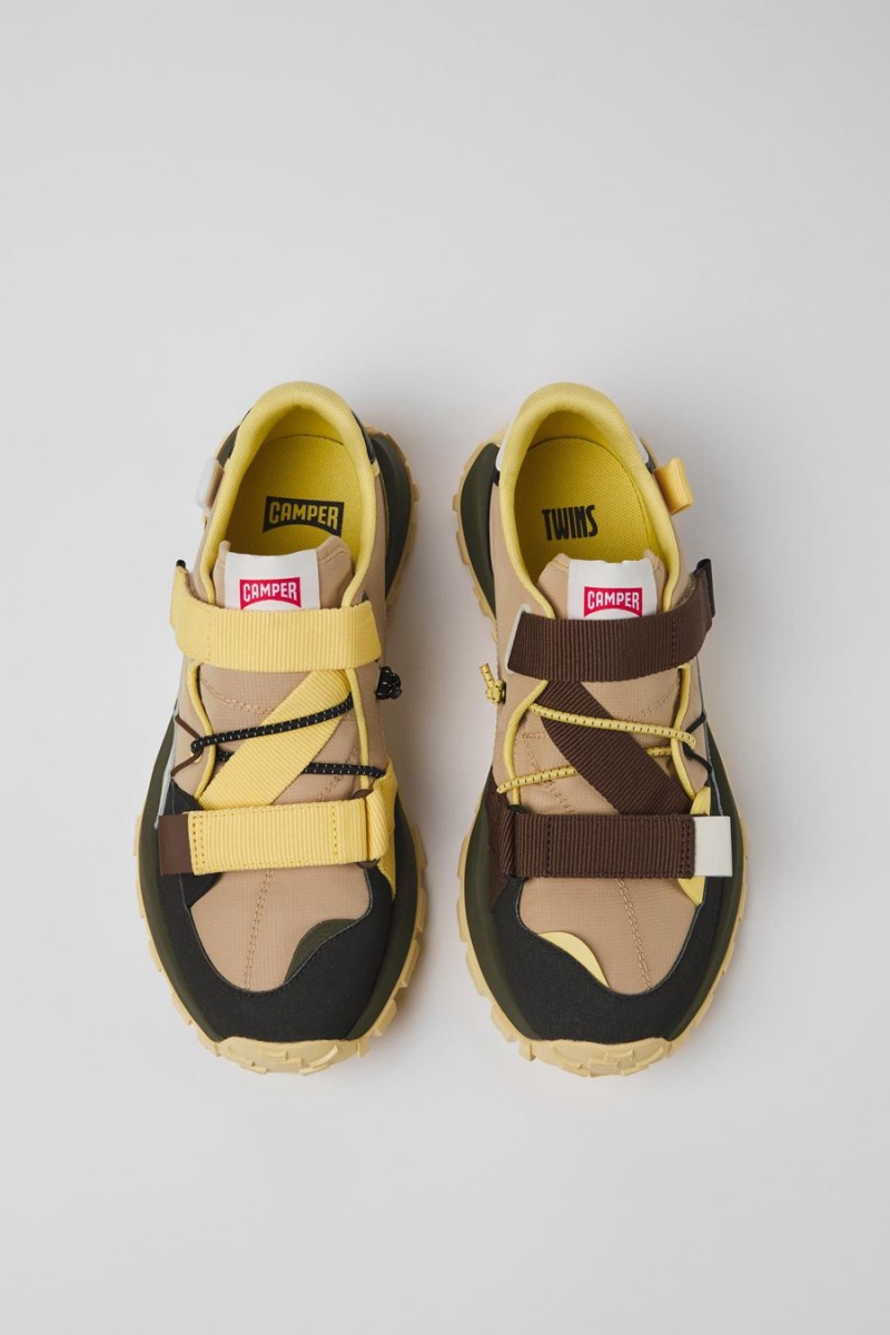 Zapatillas Camper Twins Textil Nubuck Hombre Amarillo | SEGDR-3612