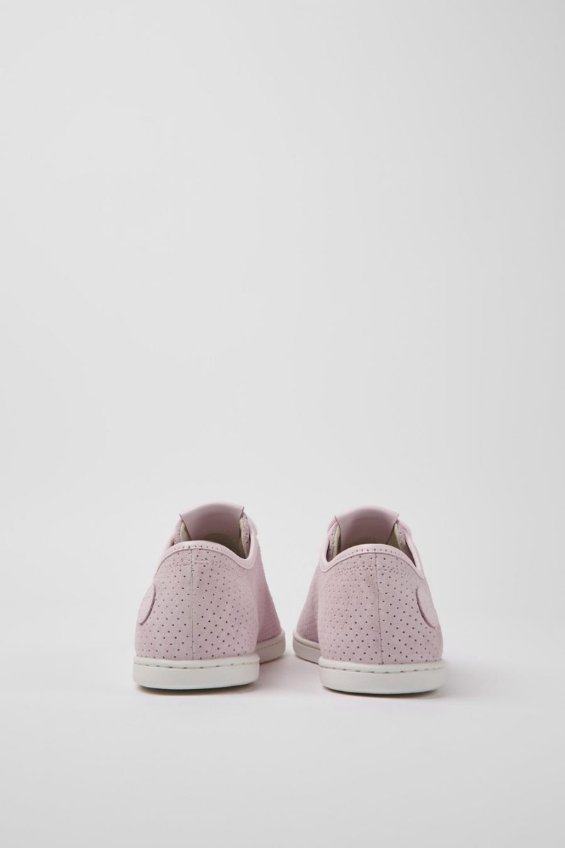 Zapatillas Camper Uno Nubuck Cuero Mujer Rosas | DWUGA-6384