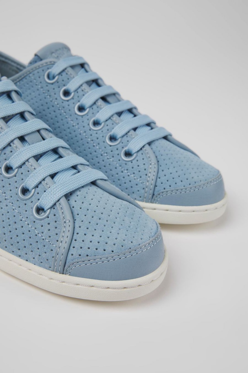 Zapatillas Camper Uno Nubuck Cuero Mujer Azules | NERDK-4673