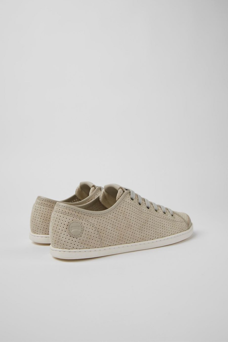 Zapatillas Camper Uno Nubuck Cuero Mujer Gris | ZAPME-7981