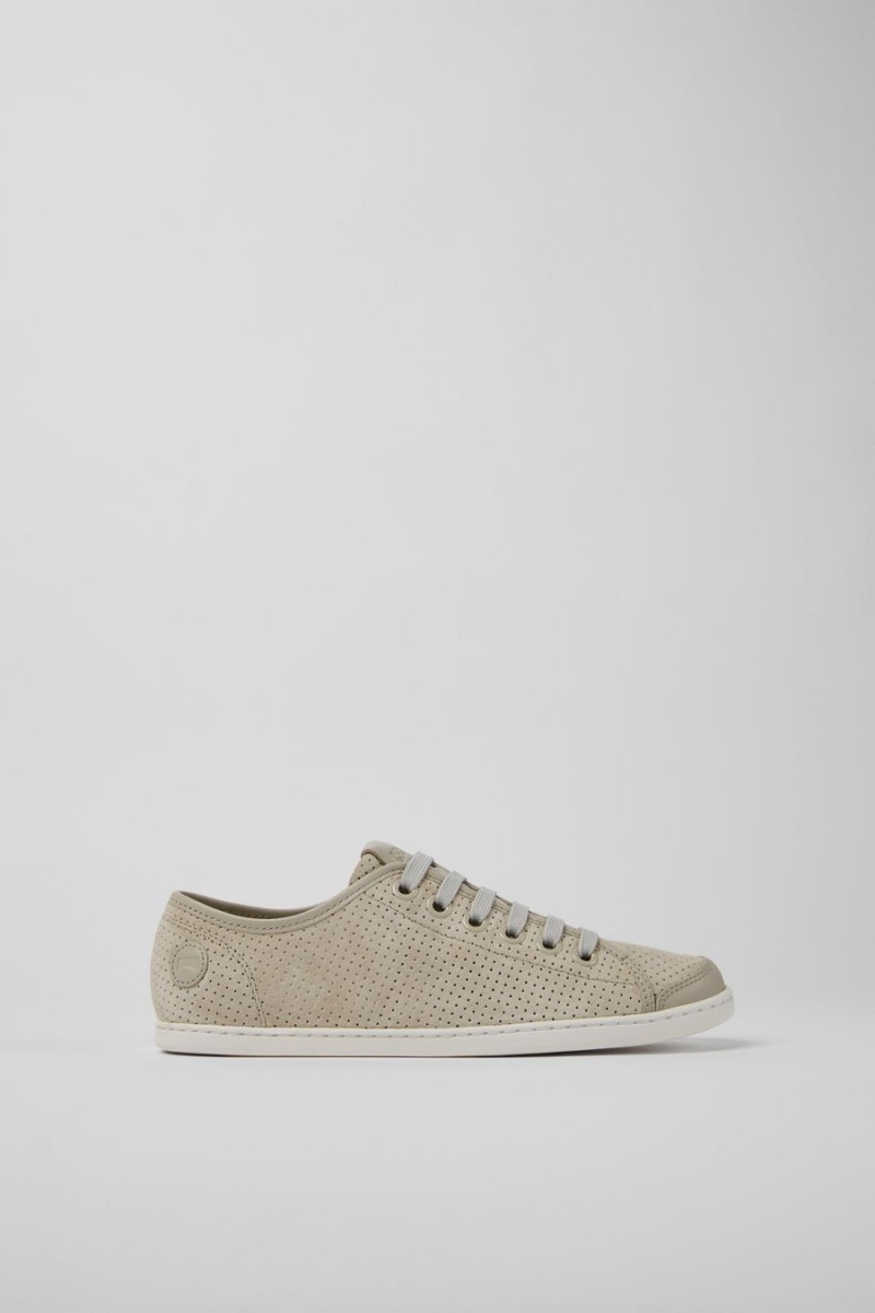 Zapatillas Camper Uno Nubuck Cuero Mujer Gris | ZAPME-7981