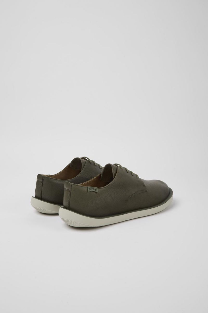 Zapatillas Camper Wagon Cuero Hombre Verde | KNXVZ-8672