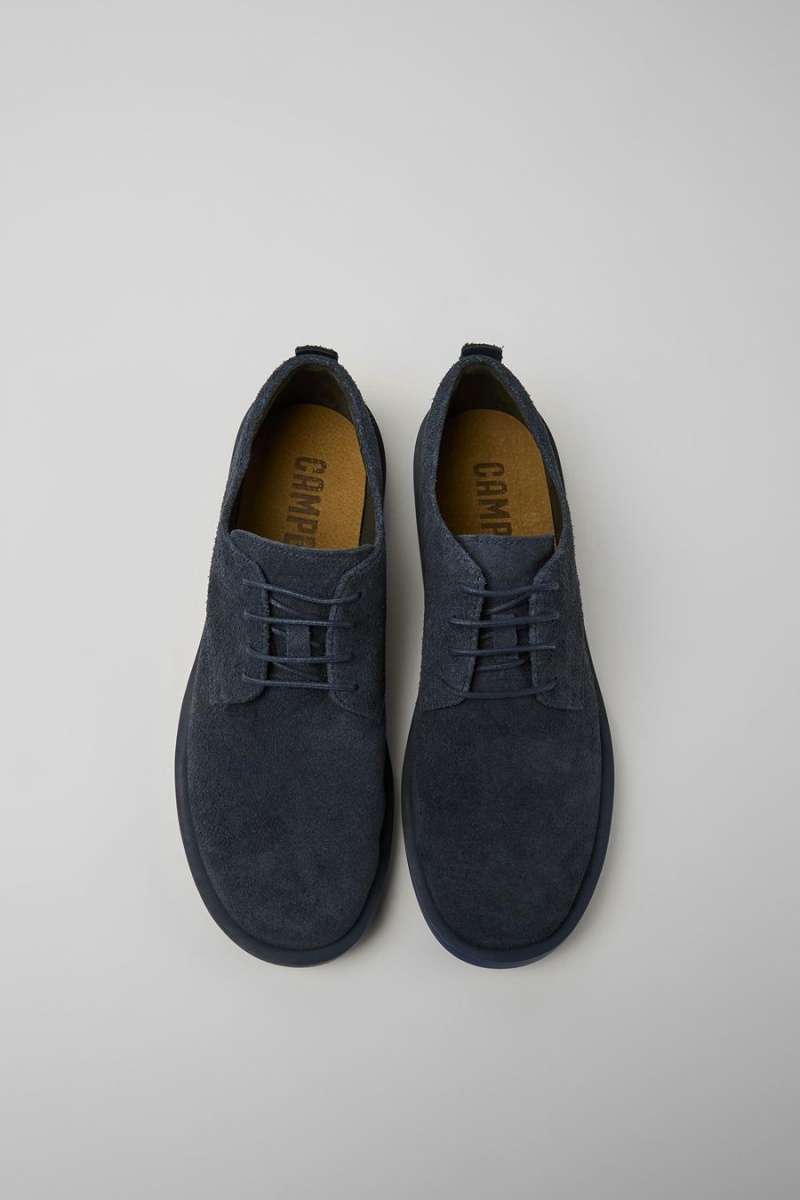 Zapatillas Camper Wagon Nubuck Hombre Azules | IHGUD-1743
