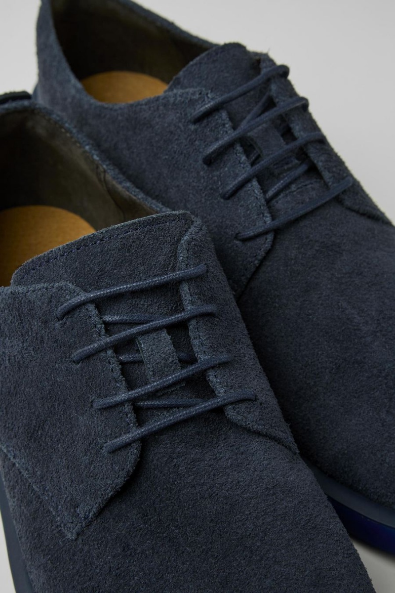 Zapatillas Camper Wagon Nubuck Hombre Azules | IHGUD-1743