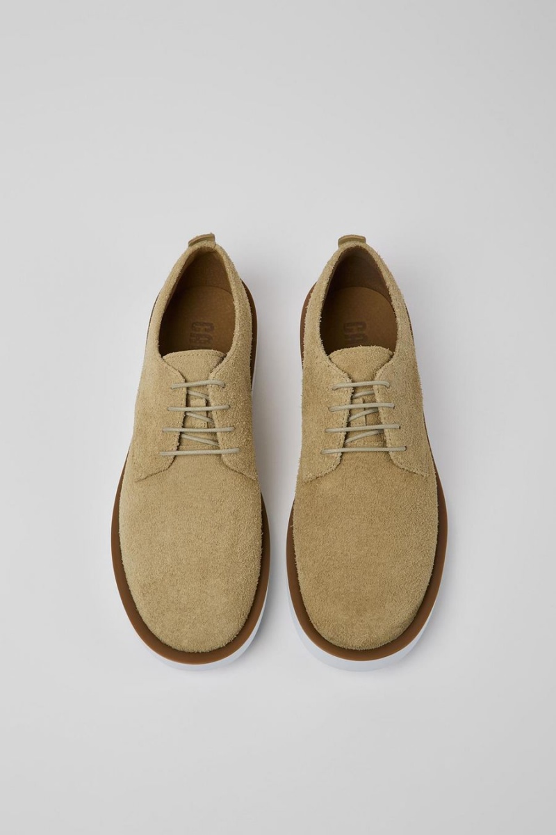 Zapatillas Camper Wagon Nubuck Hombre Beige | SLZNP-0289