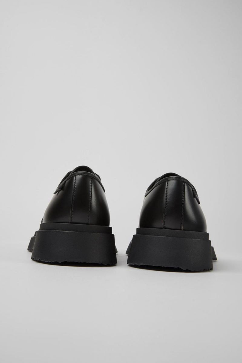 Zapatillas Camper Walden Cuero Encaje-up Hombre Negras | CDFTR-3827