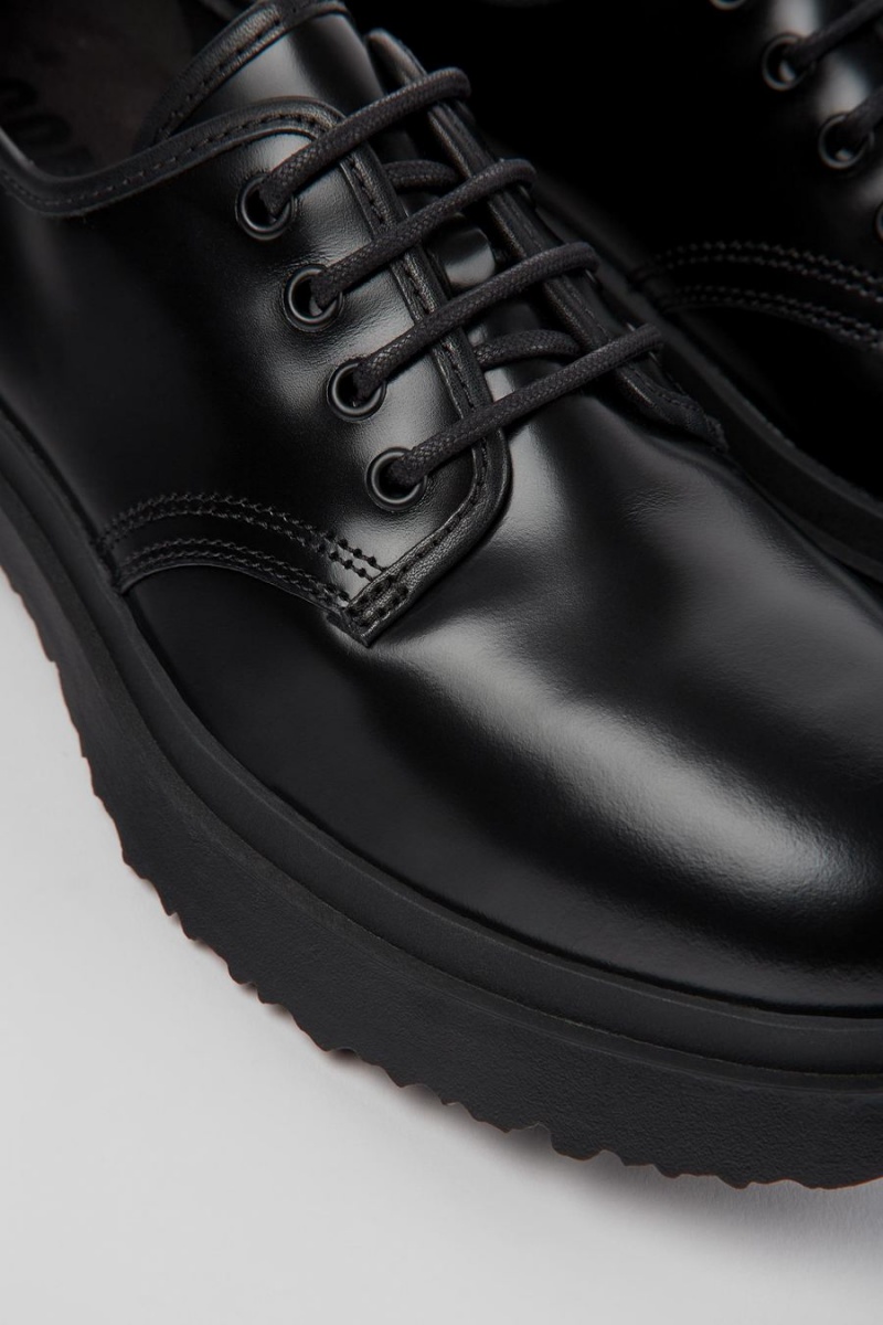Zapatillas Camper Walden Cuero Hombre Negras | CTBQA-3018