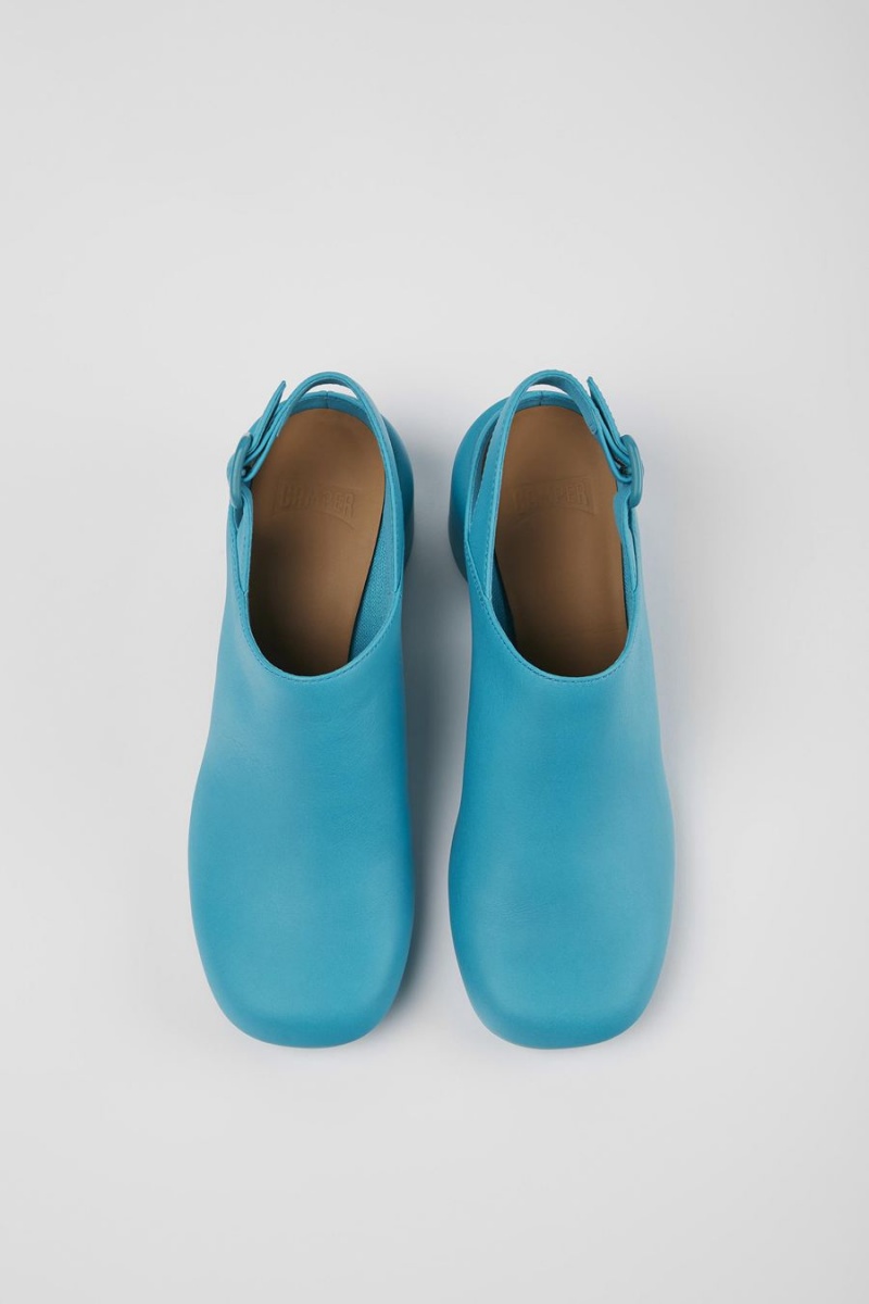 Zapatos Cuña Camper Niki Cuero Heels Mujer Azules | WPKMR-1573