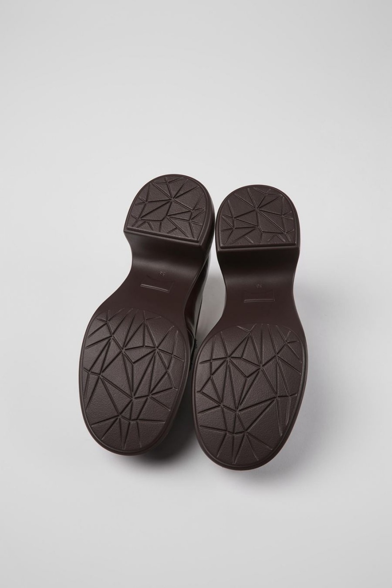 Zapatos Cuña Camper Thelma Cuero Mujer Burdeos | ASHMV-4891