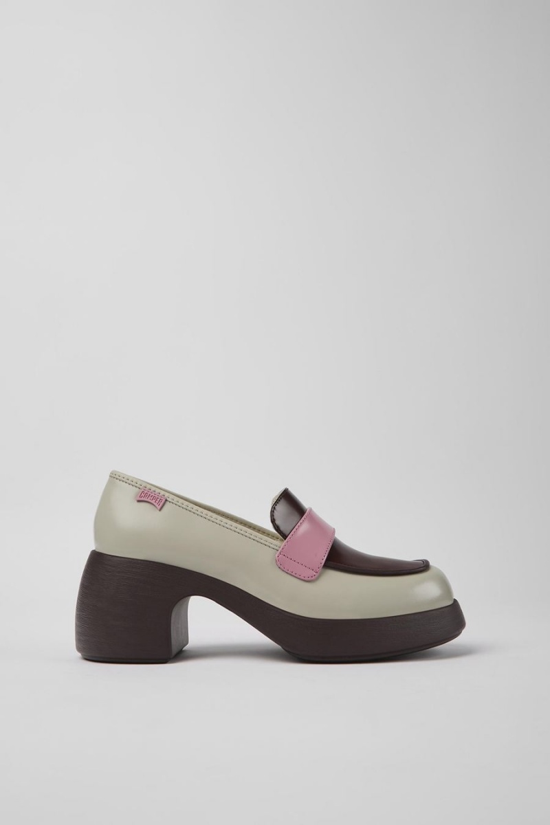 Zapatos Cuña Camper Twins Cuero Mujer Multicolor | USYXZ-3561